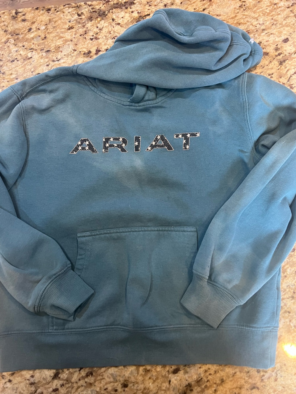 Ariat Teal Blue Kids Hoodie with Logo